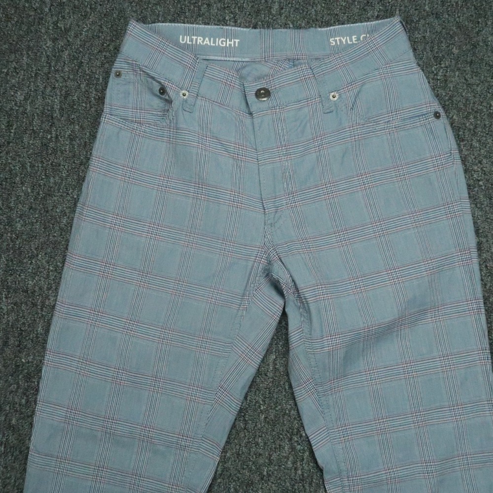 Brax Pants Men 28x29 Blue Plaid Chuck Ultralight Chino 5 Pocket Stretch - Picture 2 of 10